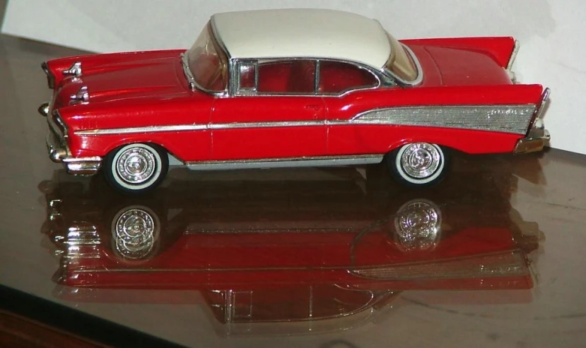 the model car is made out of plastic