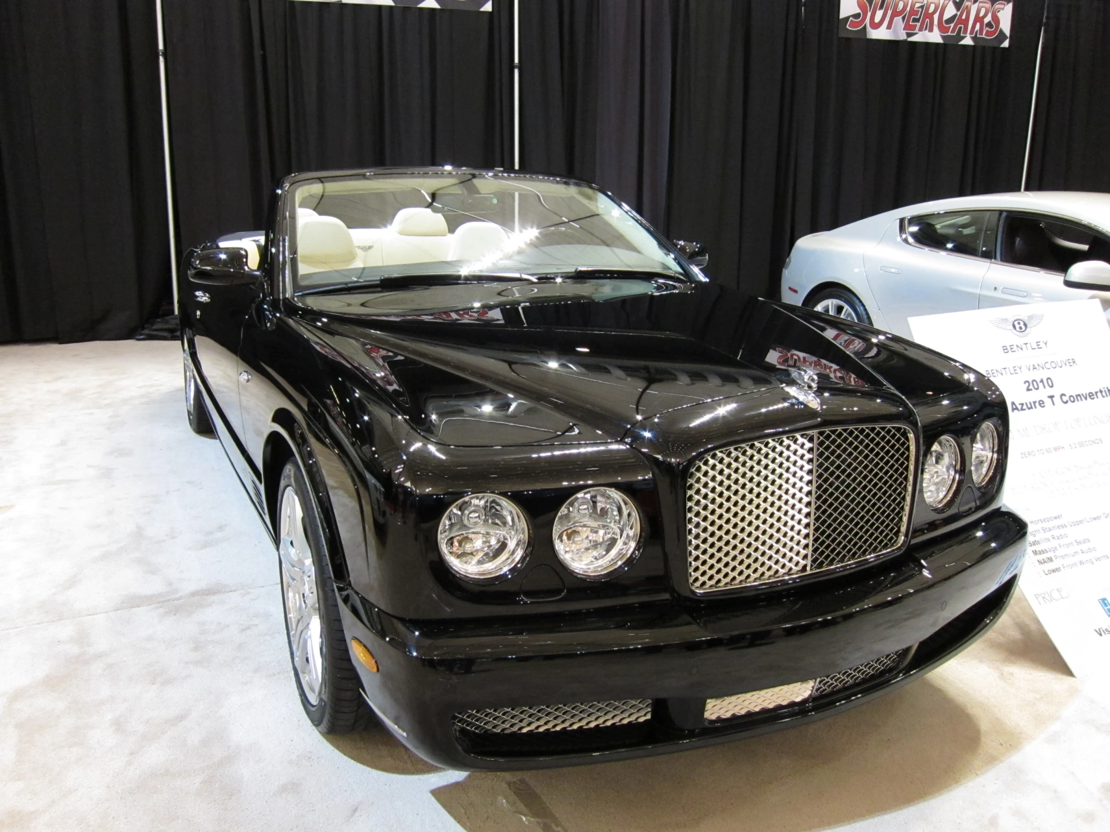 the two car is displayed at the show