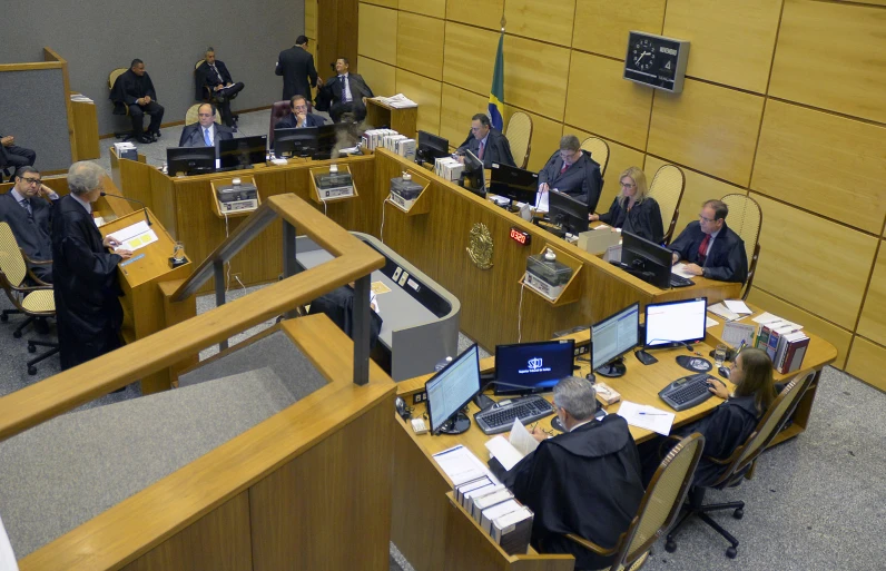 a view of an assembly room from above