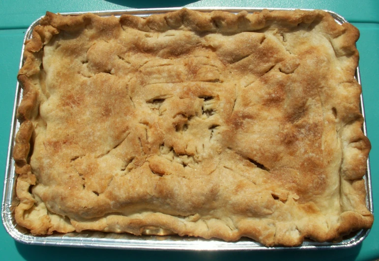 an image of a freshly baked dessert that appears to be prepared