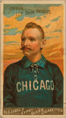 the card shows a man with a mustache