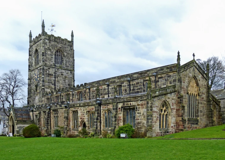 a very large church on a nice day