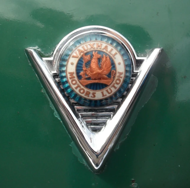 a badge is on the side of a car