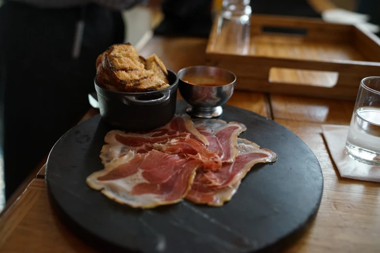 an appetizing dish is sitting on a plate on the table