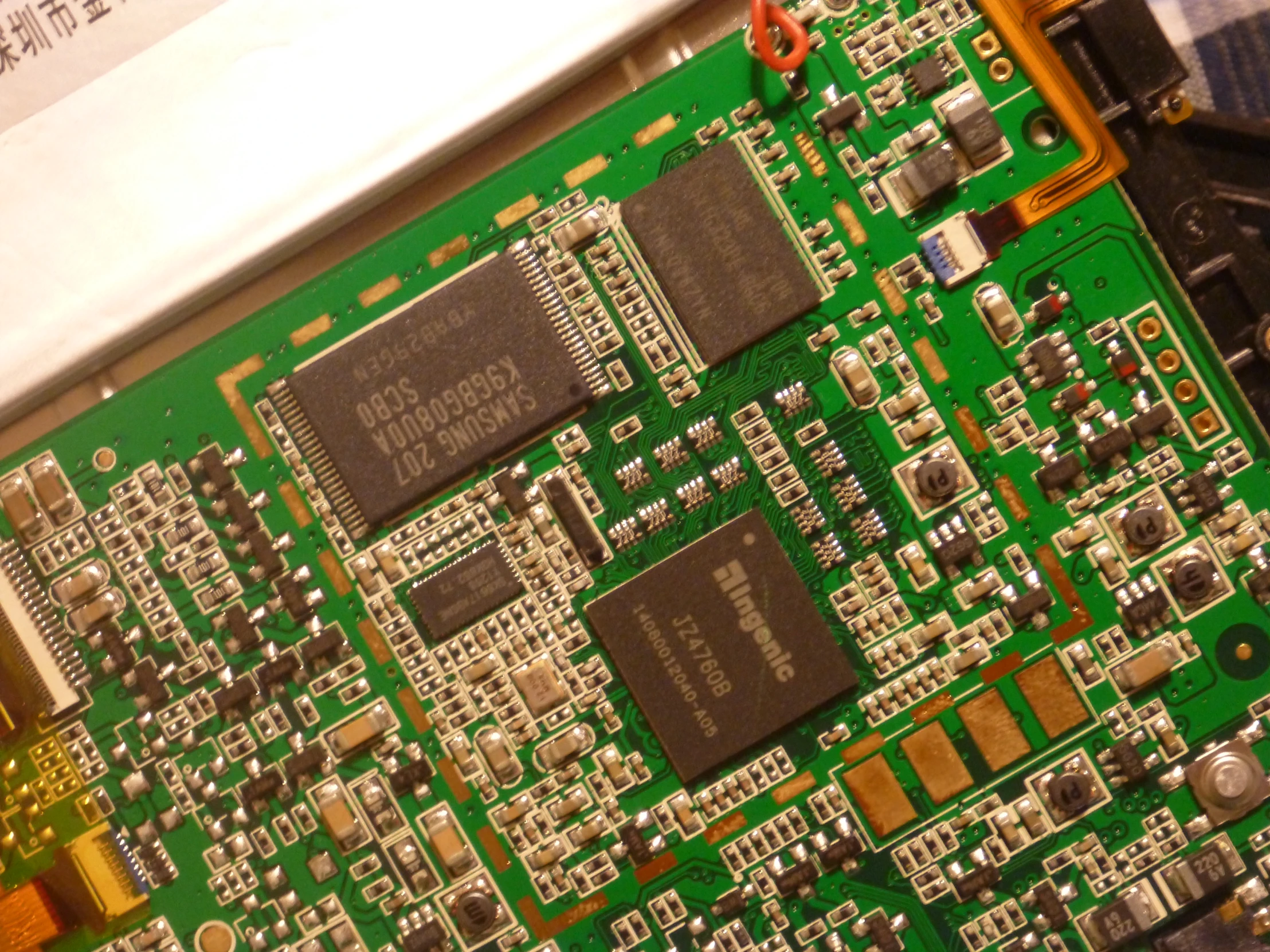a close up view of a printed circuit board