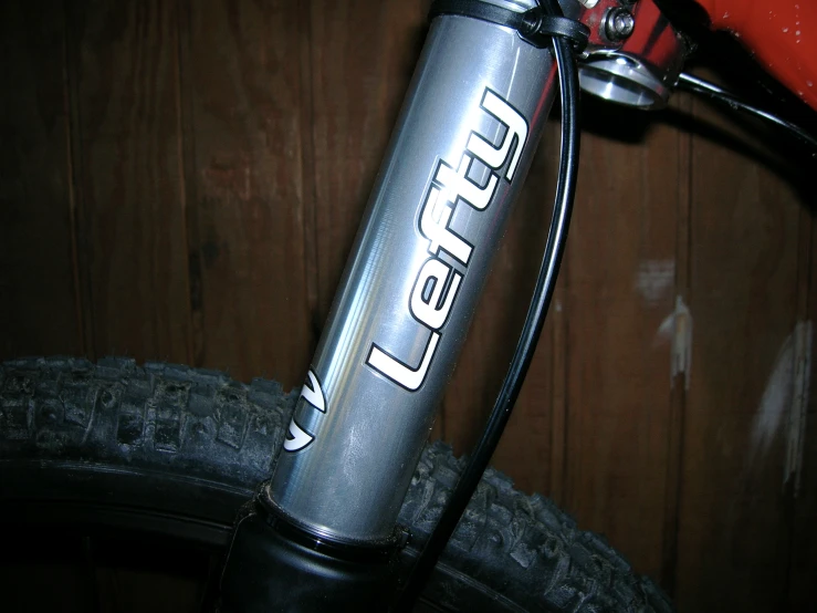 a close up view of the seat post on a bicycle