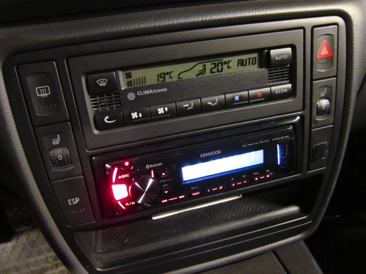 a picture of some kind of car radio in a vehicle