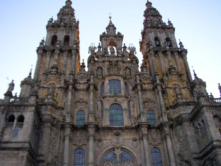 an old cathedral is shown with ornate arches