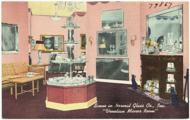 an old - fashioned bathroom with a chandelier and fireplace