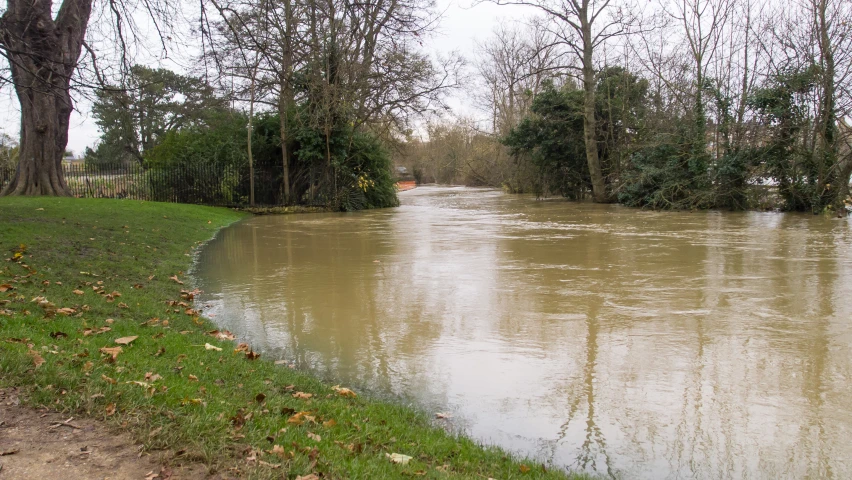 there is a river with water in it