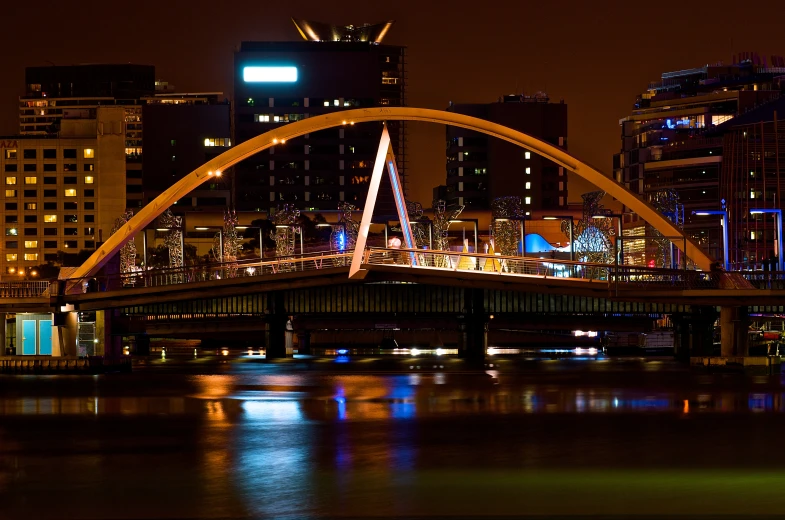 a bridge that is over some water