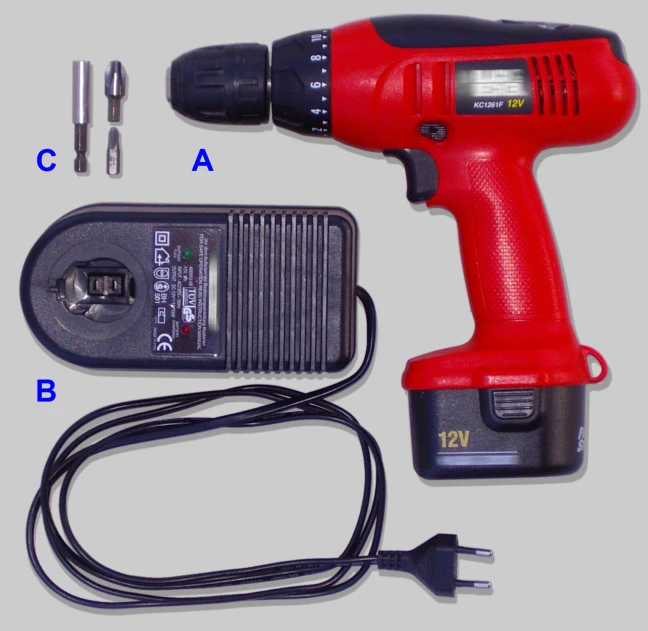 a tool and an electrical power adapter