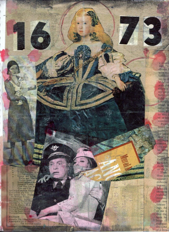 a collage with multiple images and text, overlaided in newspaper