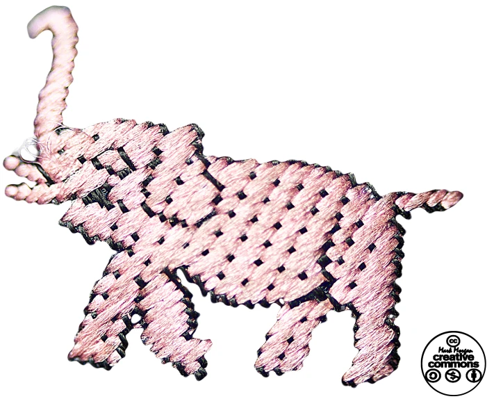 a pink elephant is drawn in the shape of an elephant