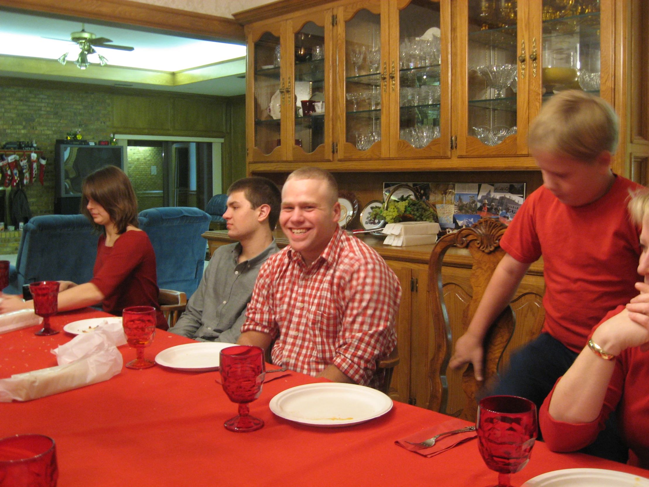 a group of people that are sitting around a table