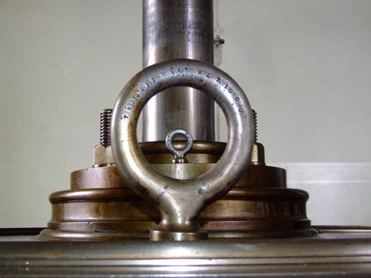 a close up s of a machine with a large clock on the top of it