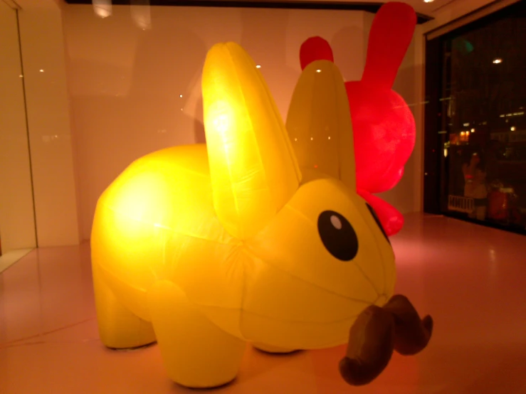 a large balloon like animal in a room