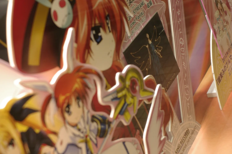 there are paper crafts with anime characters on them