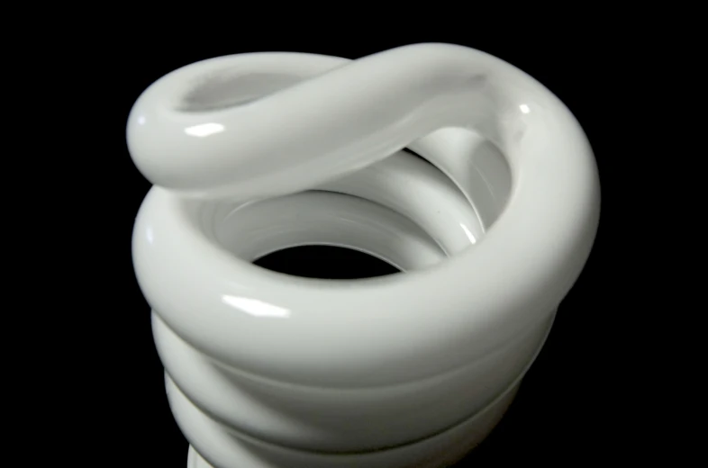 a large white ceramic object is placed in front of the camera