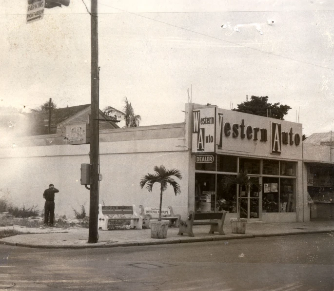 black and white pograph of old western town