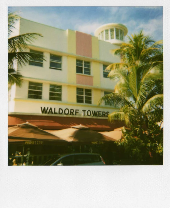 the waldorf tower el is a palm tree lined landmark