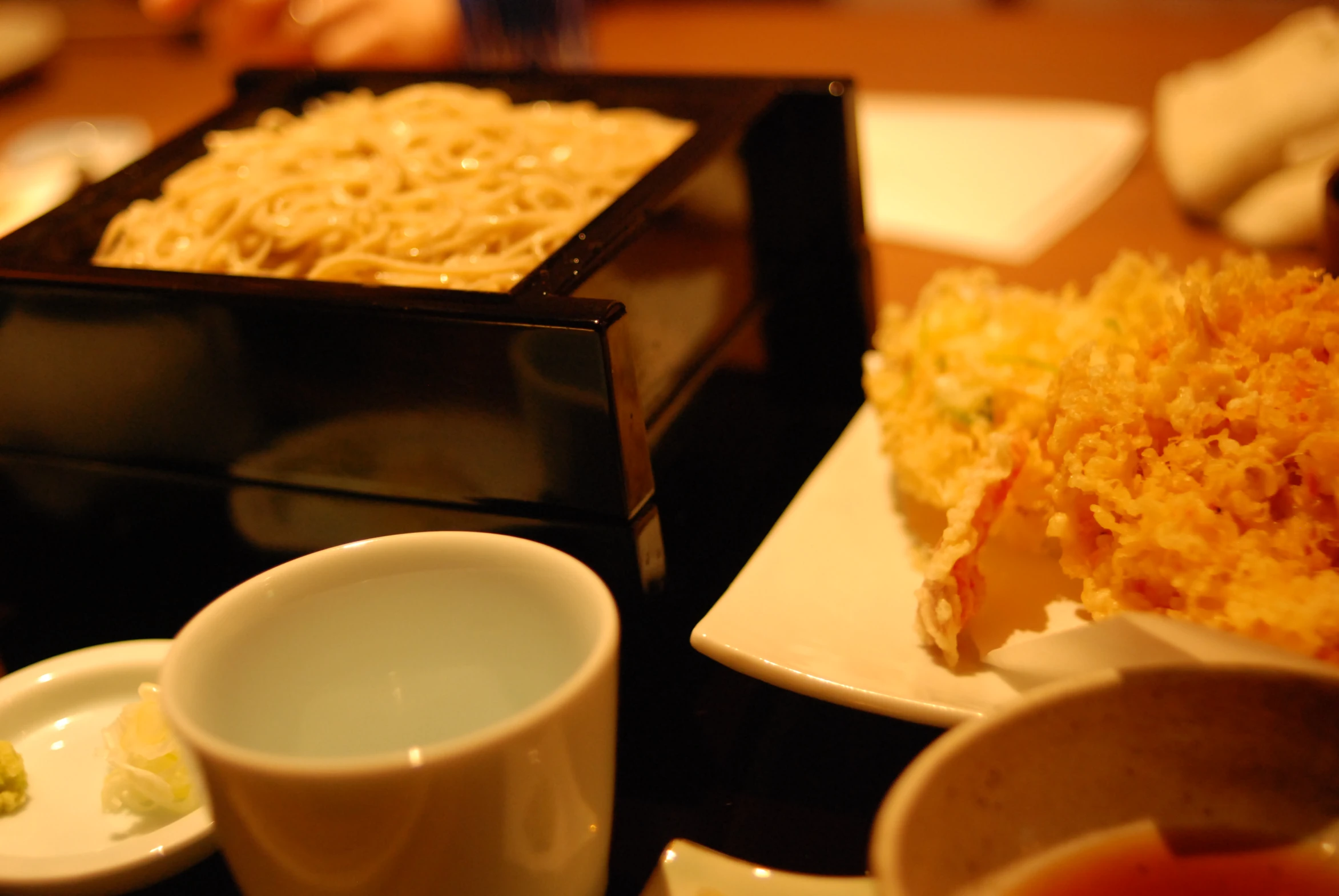 a closeup view of different food on plates