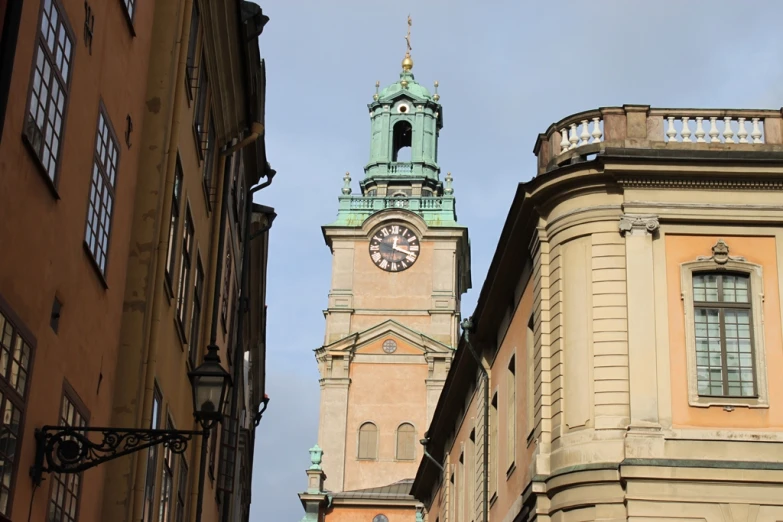 a tall tower with a clock at the top of it