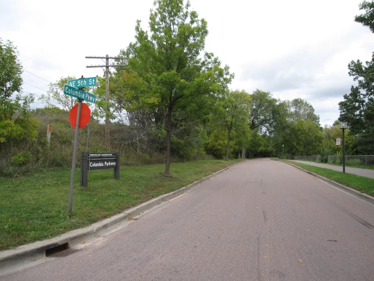 the road is quiet with no vehicles