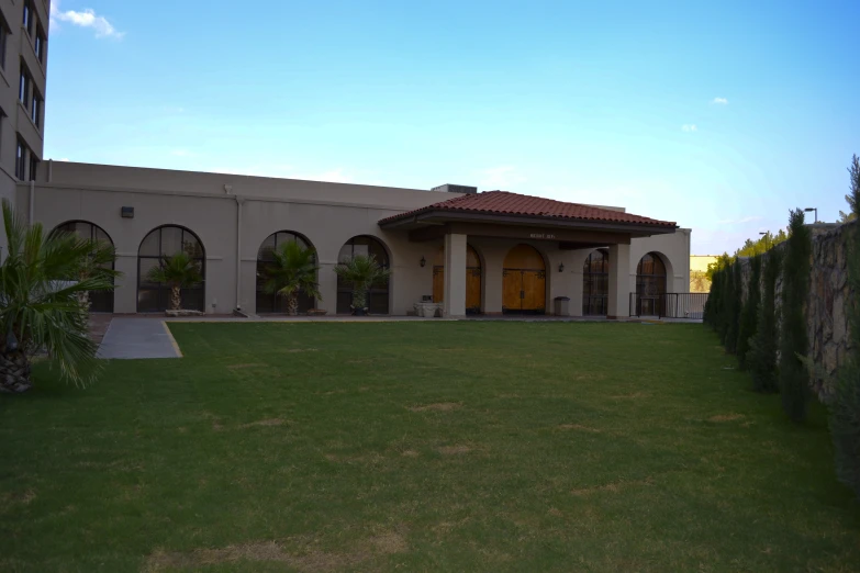 a house and some big grass outside