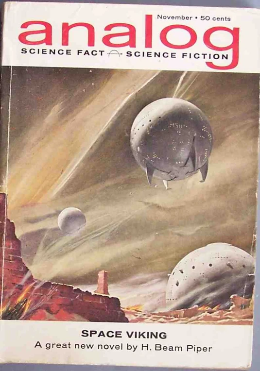 an old, unused book cover of an alien flying