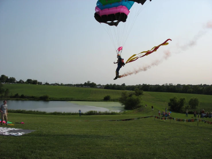 a person performing a stunt with a kite