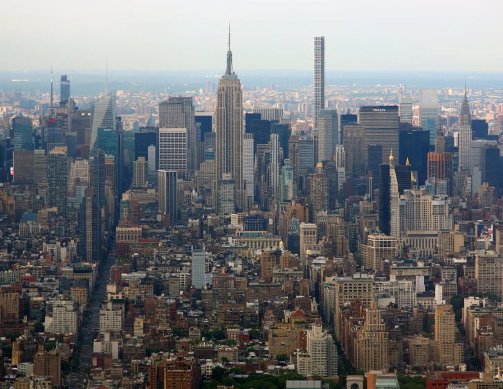 a picture from an air plane looking down on the city