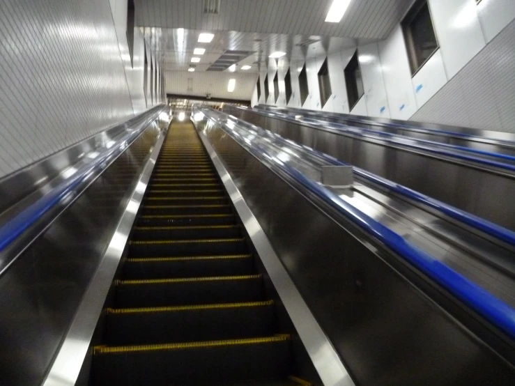 there is a set of stairs in the subway