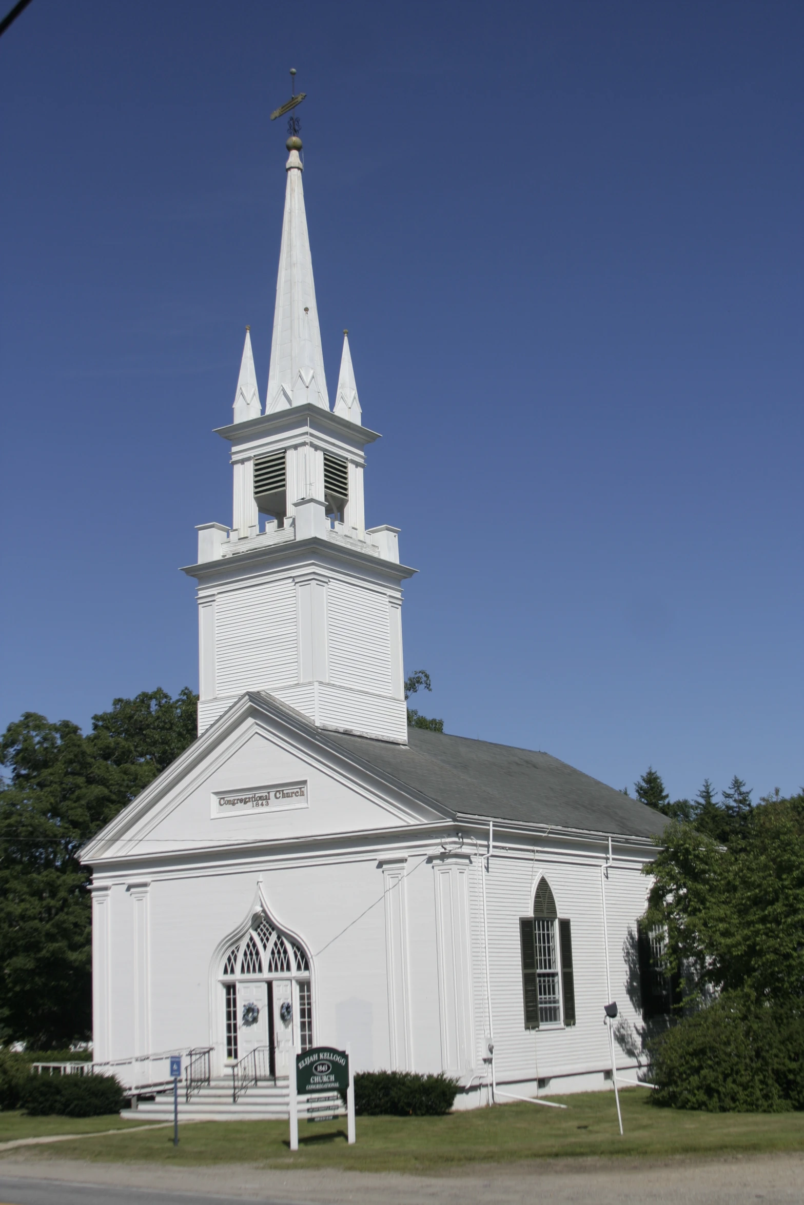 the church has a tower that is very tall