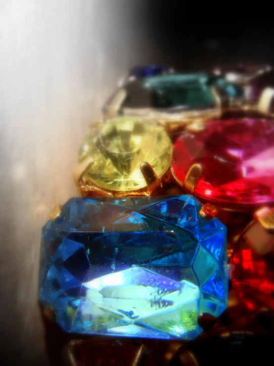 the colorful, artisticly painted gems are kept close together