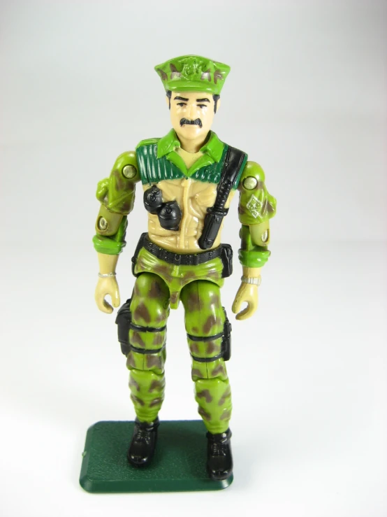 a toy is set to look like a man in uniform