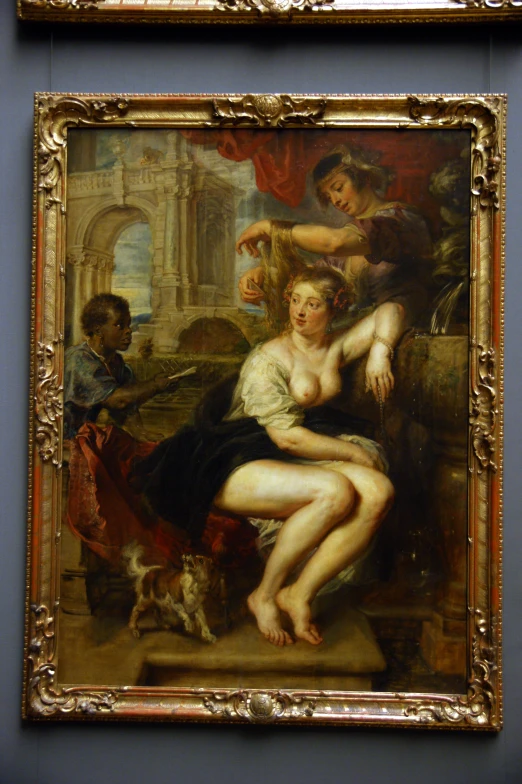 a painting of a woman sitting in a chair