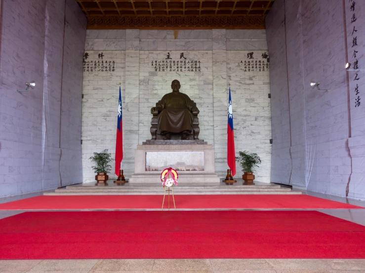 the statue is in the temple for all to see