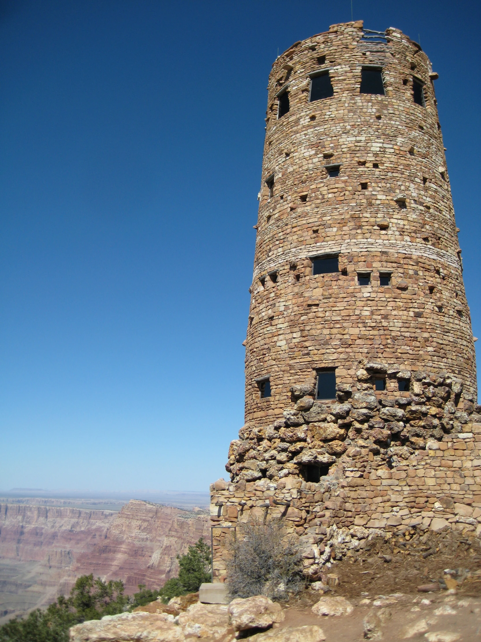 this structure is made of rocks, with one window