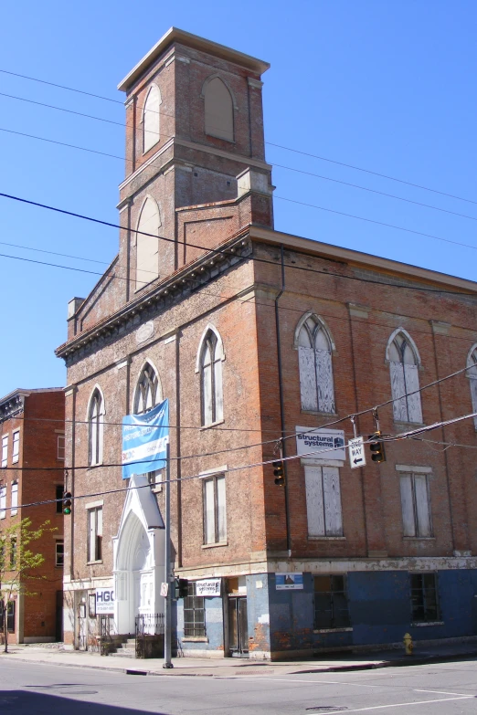 a large church with a large clock tower at the top of it