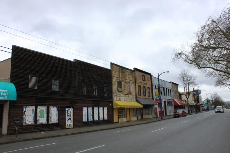 a couple of buildings that have been boarded up