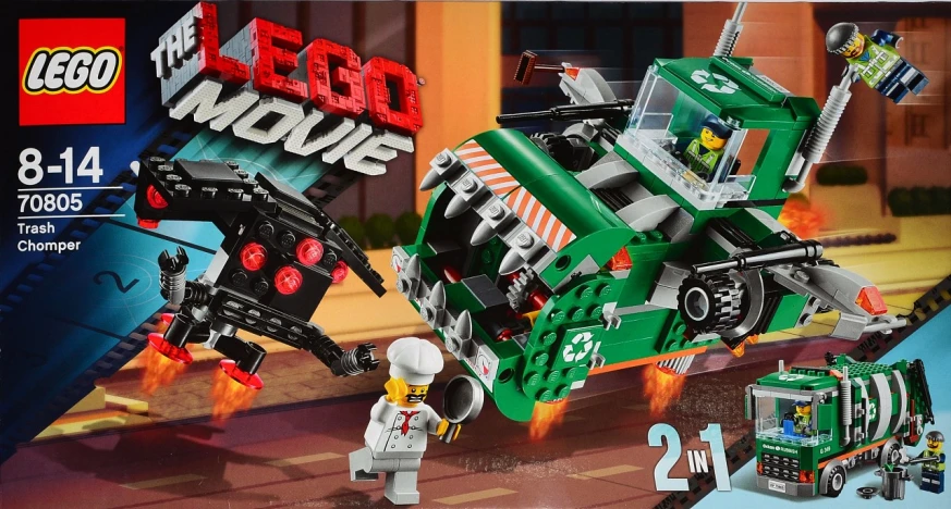 a lego movie set includes a vehicle and some people