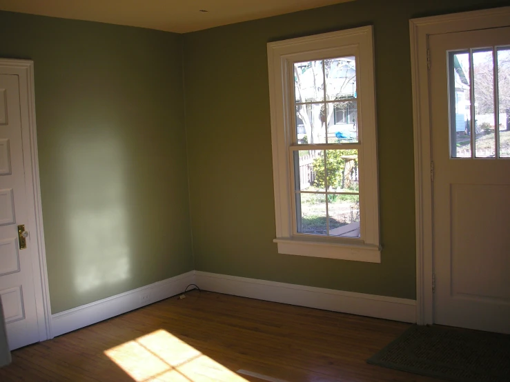 a window that is sitting on the wall in a room