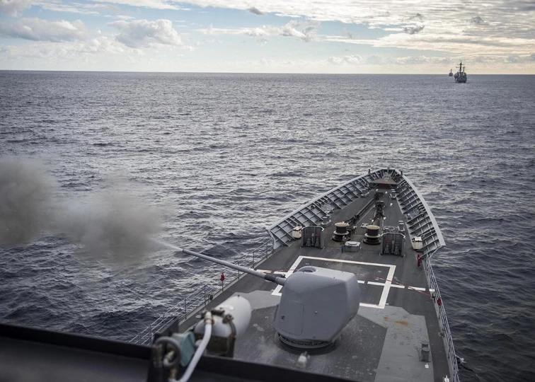 a missile fired ship is approaching the boat