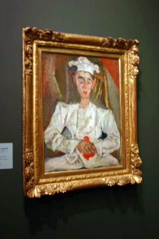 the portrait of a woman in white with a bonnet