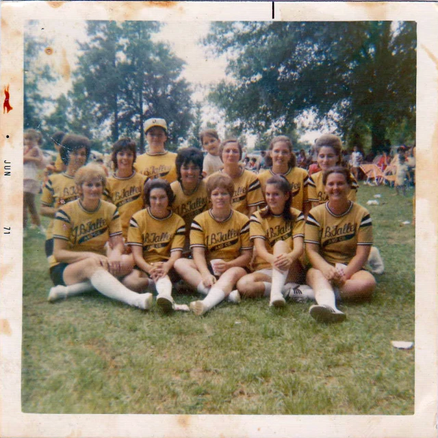 an old po of some female soccer players