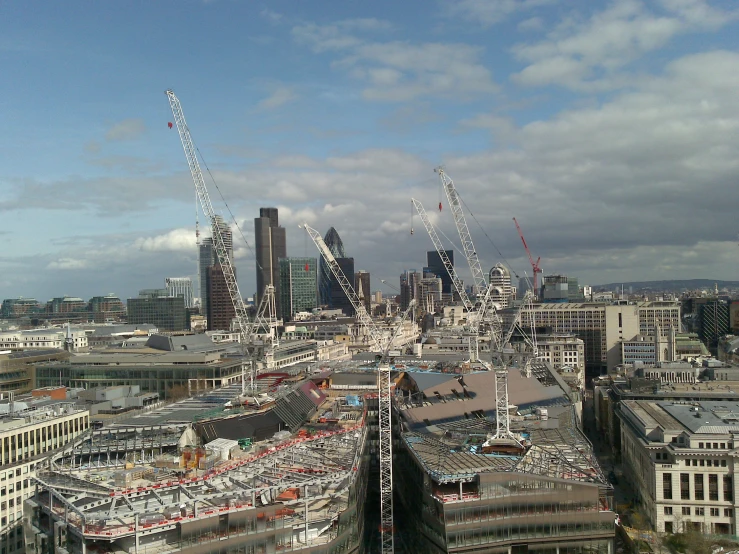 view of london from the top of the shardling tower