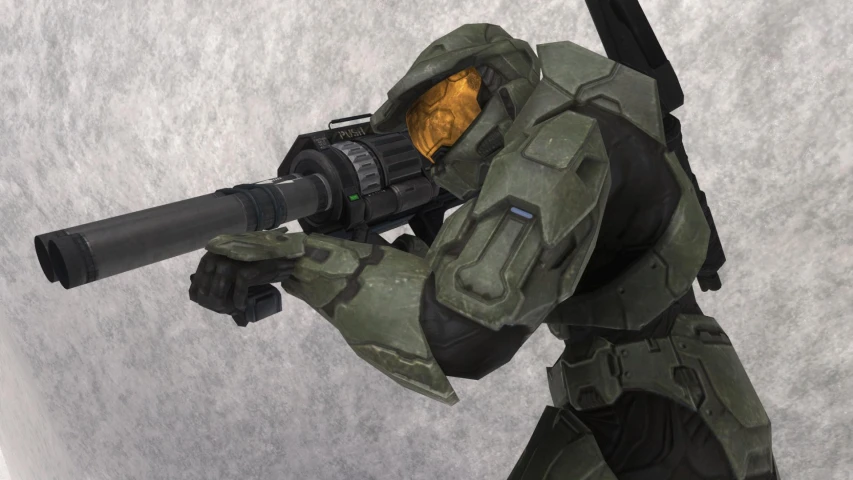 an animated image of a character from halo