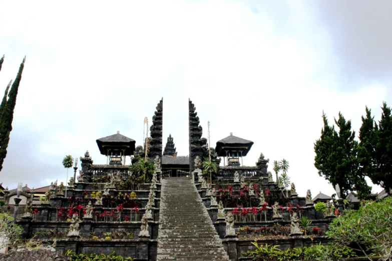 the entrance to an elegantly decorated resort