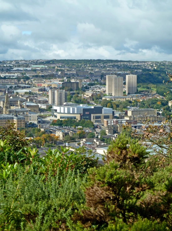 the city is built along a mountain side